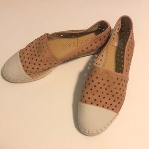 Sole Society Elodie Apricot/Ice Soft Shoes 10